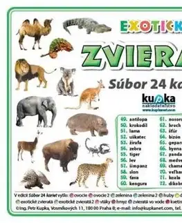 Učebnice pre ZŠ - ostatné Súbor 24 kariet - zvieratá (exotické) - Petr Kupka