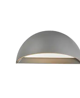 SmartHome vonkajšie svietidlá nástenné Nordlux Vonkajšie nástenné LED svietidlo Arcus Smart, sivá