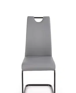 Jedálenské stoličky HALMAR K371 jedálenská stolička sivá / chróm