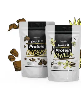 Športová výživa Protein & Co. SNACK IT Proteín 1 kg + 1 kg za zvýhodnenú cenu Zvoľ príchuť: Chocolate, PRÍCHUŤ: Chocolate
