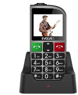 Mobilné telefóny Evolveo EasyPhone FM, Grey + nabíjací stojan - SK distribúcia EP-800-FMS