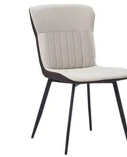Jedálenské stoličky KONDELA Klarisa jedálenská stolička béžová / hnedá / čierna