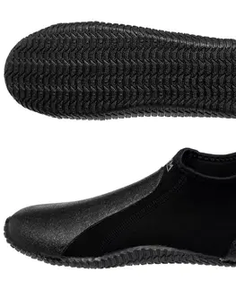 potápanie Neoprénové topánky nízke 3 mm čierne