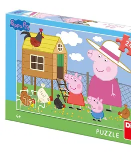 Do 49 dielikov Dino Toys Puzzle Peppa Pig: Sliepočky 24 Dino