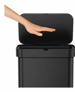 Odpadkové koše Simplehuman Obdĺžnikový bezdotykový kôš s hlasovým a pohybovým ovládaním 58 l, čierna