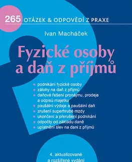 Dane, účtovníctvo Fyzické osoby a daň z příjmů - Ivan Macháček