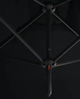 Slnečníky Dvojitý slnečník 600 x 290 cm Dekorhome Krémová