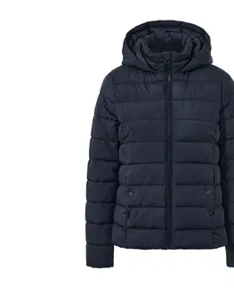 Coats & Jackets Prešívaná bunda s kapucňou, tmavomodrá