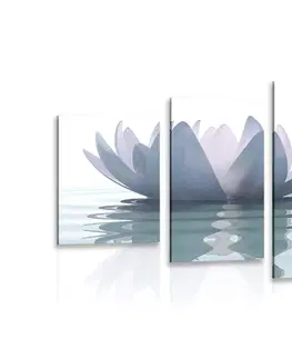 Obrazy Feng Shui 5-dielny obraz lotosový kvet