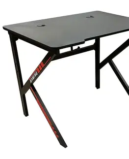 Moderné kancelárske stoly Písací stôl pre hráča Besarion 8769 čierny