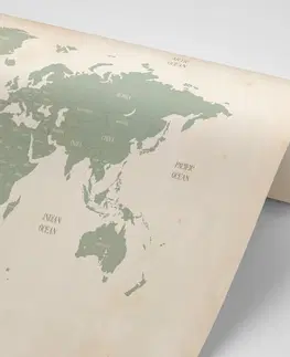 Samolepiace tapety Samolepiaca tapeta decentná mapa sveta