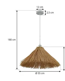 Závesné svietidlá Lindby Lindby Borys závesné svietidlo Ø 55 cm