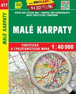 Turistika, skaly Malé Karpaty 1: 40 000 turistická mapa 477
