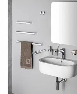 Kúpeľňový nábytok GEDY PI218013 Pirenei držiak uterákov 80 x 6,6 cm, strieborná
