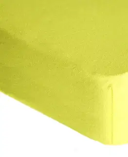 Plachty Forbyt, Prestieradlo, Froté Premium, svetlo žlté 180 x 220 cm