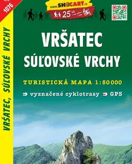 Voda, lyže, cyklo Vršatec, Súľovské vrchy - TM1076 - 1:50 000 - Kolektív autorov