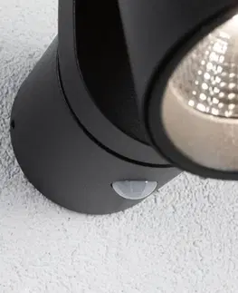 Vonkajšie nástenné svietidlá so senzorom Paulmann Paulmann LED vonkajšie nástenné svietidlo Cuff, senzor, antracit