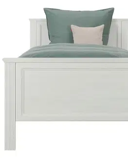 Jednolôžkové postele Posteľ Biela, 100/200cm