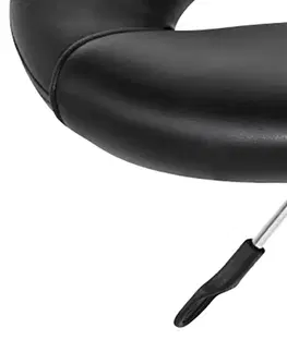 Barové stoličky Dkton Dizajnová barová stolička Navi, čierna a chrómová