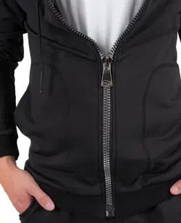 Pánske bundy Pánska tepláková bunda inSPORTline Comfyhoodie Man čierna - XL