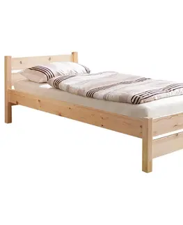 Jednolôžkové postele Lakovaná Posteľ Z Masívu Bora - 90x200cm