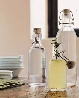 Fľaše na mlieko a sirupy Bormioli Rocco Sklenená fľaša s clip uzáverom Emilia, 250 ml