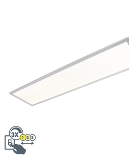 Vonkajsie stropne svietidla Elegantné predĺžené stropné svietidlo chróm vrátane LED IP44 - ploché