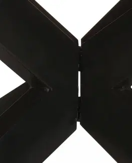 Jedálenské stoly Jedálenský stôl akácie / čierna Dekorhome 100x100x75 cm