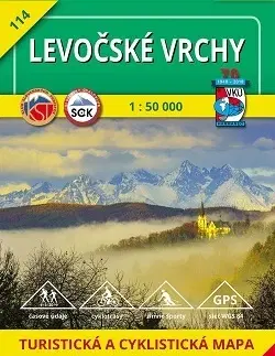 Turistika, skaly Levočské vrchy - TM 114 - 1: 50 000