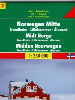 Do auta Nórsko stred mapa 1:250TIS
