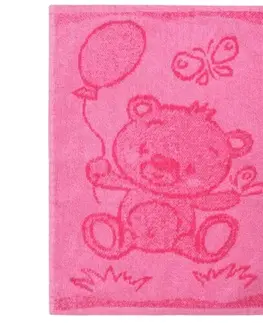 Uteráky Profod Detský uterák Bear pink, 30 x 50 cm