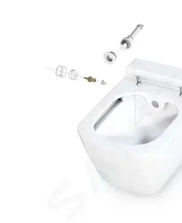 Záchody GEBERIT - Duofix Modul na závesné WC s tlačidlom Sigma30, biela/lesklý chróm + Tece One - sprchovacia toaleta a doska, Rimless, SoftClose 111.300.00.5 NT5