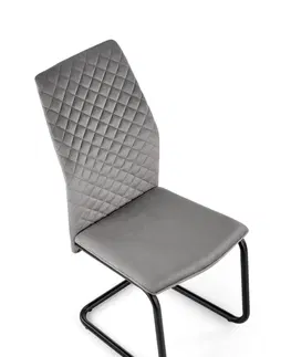 Jedálenské stoličky HALMAR K444 jedálenská stolička sivá / čierna