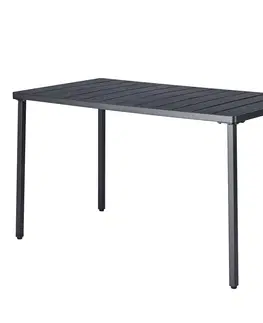 Záhradné stolíky Záhradný stôl, čierna, SALTON