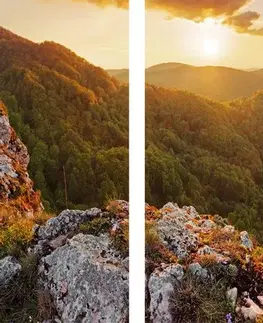 Obrazy prírody a krajiny 5-dielny obraz Vršatské bradlá na Slovensku