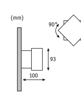 Vonkajšie nástenné svietidlá Paulmann Vonkajšie nástenné svietidlo Paulmann Cybo LED, 2 700 K, 10x10 cm, biele