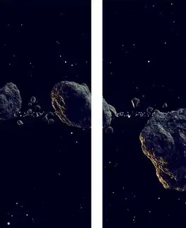 Obrazy vesmíru a hviezd 5-dielny obraz meteority