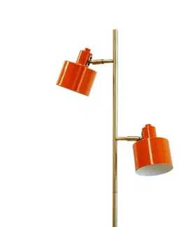 Stojacie lampy Dyberg Larsen Dyberg Larsen Ocean lampa 2-pl. oranžová/mosadzná