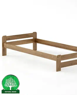 Drevené postele Posteľ borovica LK099–100x200 dub