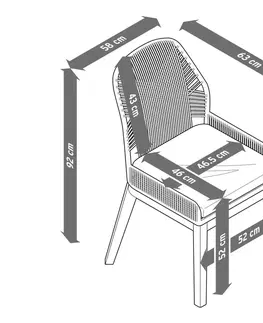 Outdoor Chairs Stolička s textilným pletivom