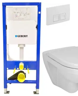 Kúpeľňa GEBERIT DuofixBasic s bielym tlačidlom DELTA50 + WC JIKA LYRA PLUS + SEDADLO duraplastu 458.103.00.1 50BI LY6
