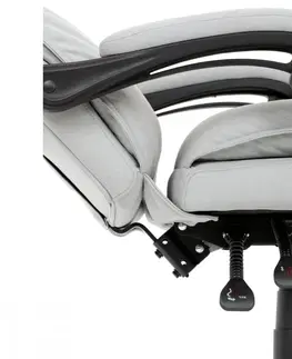 Kancelárske stoličky Kancelárske kreslo s podnožkou KA-Y350 Autronic Sivá