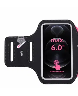 Držiaky na mobil Športové puzdro Swissten Armband 6", ružové 32903600
