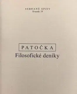 Filozofia Filosofické deníky - Jan Patočka