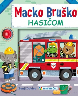 Leporelá, krabičky, puzzle knihy Macko Bruško hasičom - Benji Davies