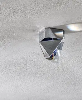 Stropné svietidlá Fabbian Fabbian Tripla krištáľové stropné LED hliník