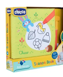 Kreatívne a výtvarné hračky CHICCO - Knižka na opakované maľovanie pomocou vody Seasons 24m+