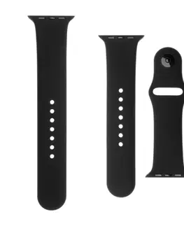 Príslušenstvo k wearables FIXED Silicone strap for Apple Watch 42/44/45 mm, black - OPENBOX (Rozbalený tovar s plnou zárukou)