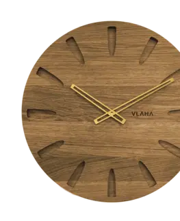 Hodiny Dubové hodiny Vlaha zlaté ručičky VCT1020, 45cm