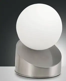 Stolové lampy Fabas Luce Stolná LED lampa Gravity, nikel